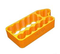Gabarit de soudage par points de batterie, 8 emplacements à double rangée pour assemblage de batterie à monter soi-même, outil de support de soudage cellulaire (4 en 1 orange)