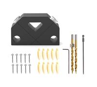 Gabarit de trou de poche à 45 degrés, trou, Two sets of 8.0 diam | Positionneur de perçage de trous obliques pour menuisier en bois, localisateur de trous de perçage de poche, outils