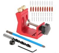 Gabarit de trou de poche en métal, guide de perçage à angle de 15° pour | Pour la construction d'armoires, angle précis de 15°, idéal pour les bricoleurs, corps en métal, tailles standard