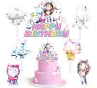 Gabb Cake Topper Anniversaire, Happy Birthday Decoration, Topper Happy Birthday, Cupcake, 7 Pièces