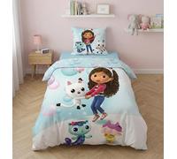 Gabby Maison Magique Pandy DJ Marine Fée Minette Housse de Couette 140x200 | Parure de lit réversible 1 personne | Microfibre douce séchage rapide | Bébé Boîte licence | Fille | Cadeau
