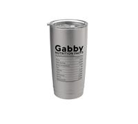 Gabby Nom nutritif personnalisé pour femme fille Noël Gobelet isotherme en acier inoxydable double paroi