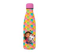 Gabby's Doll House Bouteille Thermique Réutilisable, Gourde D'eau en Aluminium au Design Pandy Paws et Gabby pour Filles, Bouteille de Voyage, Capacité 500 ml | Multicolore, GBD-7881