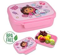 Gabby's Dollhouse Boîte à déjeuner pour écolière rose, BOX pour petit déjeuner, lunchbox pour sandwichs, collations