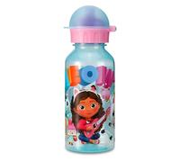 Gabby's Dollhouse Bouteille d'eau de 370 ml pour enfants, école, crèche, voyage, fabriquée en matériau durable, réutilisable, sans BPA