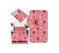 Gabby's Dollhouse Drap pour enfants, drap en coton avec élastique 100% COTON 90x200 cm+25 cm, OEKO-TEX
