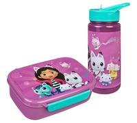 Gabby's Dollhouse Set de Vaisselle pour Enfants-Set composé d'une boîte à Pain et d'une Gourde-pour Enfants à partir de 4 Ans-en Plastique-sans BPA