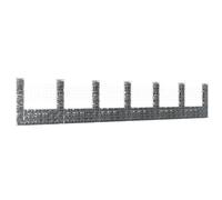 Gabion en forme de U avec 7 colonnes en fer - 740 x 20 x 150 cm - Gabion pour mur de soutien - Section métallique de 3,5 mm - Inoxydable et résistant aux intempéries - Remplissable avec des pierres ou