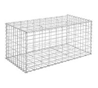 SONGMICS Gabion métallique 100 x 50 x 50 cm - Galvanisé, maille 5 x 10 cm - Décoration de jardin