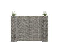 vidaXL Panier à plantes en gabion en H – fil d'acier – 260x40x200 cm