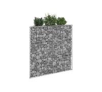 vidaXL Lit surélevé à gabion en trapèze acier galvanisé 100x20x100 cm
