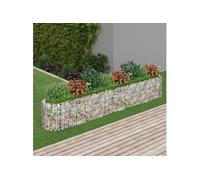 Gabion plantenbak verhoogd 330x50x50 cm gegalvaniseerd ijzer152027