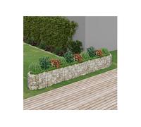 Gabion plantenbak verhoogd 400x50x50 cm gegalvaniseerd ijzer152028