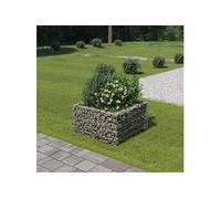 vidaXL Gabion haut-plateau Acier galvanisé 90×90×50 cm