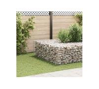 Gabion plantenbak verhoogd kubus 60x60x60 cm staaldraad145651