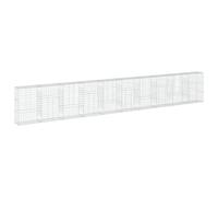 Gabion rectangulaire avec couvercle, pour mur de soutènement et écran d'intimité, en fil de fer galvanisé, 1000x50x150 cm, maille 10x5 cm