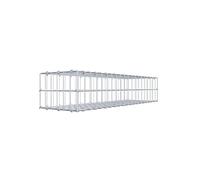 GABIONA Panier à pierre carré - Dimensions des mailles : 5 x 10 cm - Profondeur : 30 cm - Gabion : 100 x 20 x 30 cm (L x H x P) - Anneau en C