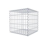 GABIONA Panier de Pierre Gabion carré, Largeur de Maille 5 x 10 cm, Profondeur 50 cm, Spirale Fermeture, galvanisé 50 x 50 x 50 cm