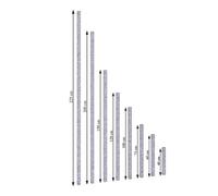 GABIONA Poteau de clôture avec protection anti-basculement - Tube carré en gabion - 40 x 40 mm - Galvanisé à chaud (100 cm)