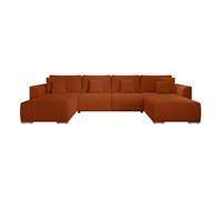 Bestmobilier Gabriel canapé panoramique U convertible - Rouge