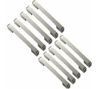 GABRIELLE 10pcs poignées de porte brossé poignee de meuble cuisine Poignées T Bar Bâton Cuisine Armoire Entraxe de Trous 128 mm Ni