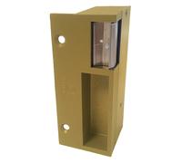 Gâche à émission or droite 120 mm 12 / 24 V AC / DC + VARIS HERACLES PCA-1017D-OR