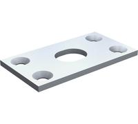 Gâche à entailler MANTION - 65x35x3 mm - Pour verrous 1314 - Acier zingué - 1314GE