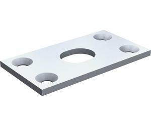 Gâche à entailler MANTION - 65x35x3 mm - Pour verrous 1316 - Acier zingué - 1316GE