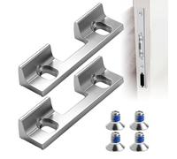 Gache de Porte Réglable en Alliage Aluminium, Kit Remplacement 2 Pièces | 2 plaques, entre-axes 32mm, trous ovales réglables, vis fixation, montage tournevis, anti-desserrage, portes intérieures