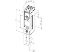 Gâche électrique 12V à émission encastrée avec contact - EFF-EFF - 17RR----R11 Noir G