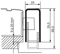 Gâche en applique à recouvrement réglable 9 à 20 mm pour carénées EXCLUSIVE gauche blanc VACHETTE 14709000