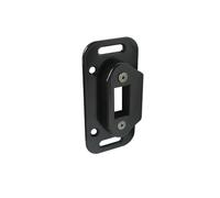 Gâche et contreplaque en Inox pour serrure à encastrer avec butée intégrée. - Blanc Ral 9010