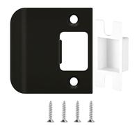 Gâche étendue 2-1/4 x 2-1/4 Plaque de loquet de porte robuste avec vis renforcées Gâche loquet à lèvre d'extension pour porte extérieure/intérieure