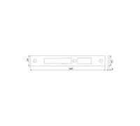 Gâche Plate Centrale Iseo Electa Inox 24X3X180 - 38030