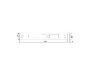 Gâche Plate Centrale Iseo Electa Inox 24X3X180 - 38030
