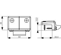 Gâche réglable haute ou latérale ISEO pour Idea Base ou Push - profil PVC - 941001