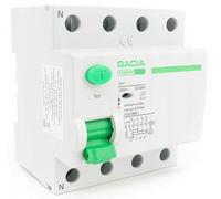 Gacia Disjoncteur 80 A 10 kA 100 mA 4 P AC - Interrupteur Fi - Interrupteur différentiel - Protection électrique 4 pôles
