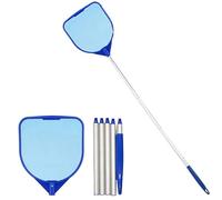 Gacqpli Épuisette De Piscine, Écumoire À Feuilles avec Manche Télescopique De 43 À 104 Cm, Mailles Fines, pour Spas, Piscines Et Bassins À Poissons, Ramassage des Débris Et des Feuilles