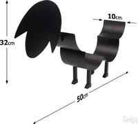 Gadgy Gadgy Porte-rouleau de papier toilette « Mouton noir » - Porte-rouleau de rechange - Porte-rouleau de papier toilette noir - Porte-serviettes - Métal