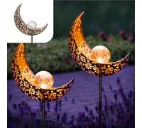 Gadgy Lampe Solaire Exterieur Decorative | Jeu de 2 Torche Solaire Jardin | Deco Jardin Exterieur Original | Lumiere Decorative | Lampes Solaires