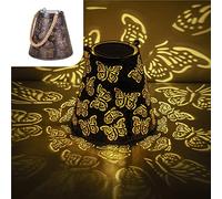Gadgy Lanterne Solaire Marocaine pour Jardin - Lampe de Table LED Extérieure Étanche - Éclairage Solaire Décoratif Durable pour Terrasse ou Balcon
