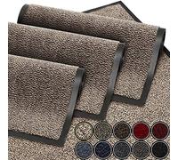 GadHome Tapis de Porte, Gris Beige 40x60 cm | Tapis de Porte extérieur, imperméable, Lavable, Tapis Robuste antidérapant, retient la poussière, paillasson, Couloir, entrée, Cuisine, Chambre