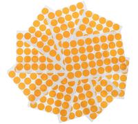 Gadpiparty 10 Feuilles Autocollants à Pois de Couleur, Pastilles Autocollantes Colorées, 10 Feuilles, Rondes, Orange, Papier, Autocollantes, Design Vierge, pour Boîtes Alimentaires et