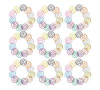 Gadpiparty 100 Pièces Pince Carnet Ronde en Fer, Clips Métal Colorés | Format Rond Spécial, Finition Métallique Colorée, Usage Bureau et École, Maintien Portable, Anti Couleur Aléatoire