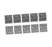 Gadpiparty 10feuilles Autocollantes Lettres Et Chiffres Feuillets Alphabet Numéros Adhésifs Stickers Lettres Chiffres Décor Intérieur