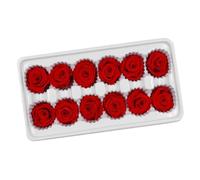Gadpiparty 12 Pièces Rose Stabilisée Rouge 3 à 4cm Fleur Préservée | Fleur Immortelle de Mariage, Bouquet de Fleurs Éternelle, Usage Maison Romantique