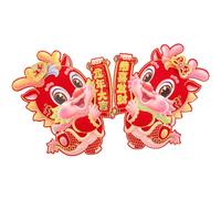 Gadpiparty 2 Pièces Décoration Du Nouvel An Chinois Dragon Chinois Autocollants De Porte Murale 2024 Nouvel An Lunaire Fenêtre S'accroche Année Du Dragon Stickers Muraux Pour Festival De