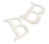 Gadpiparty 2 Pièces Lettre Décorative en Bois B 12 Pouces, Lettre Majuscule en Bois Brut Non Traitée, Beige, Peignable, Facile à Installer, pour Décoration Murale et Boutiques