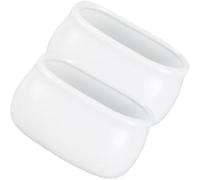 Gadpiparty 2 Pièces Pot à Sucre en Céramique Blanche, Petit Format | Boîte Réutilisable, Facile à Nettoyer, Usage Maison ou Restaurant, pour Sauces et Ketchup, Blanc