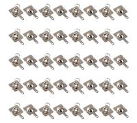 Gadpiparty 20 Ensembles de Plaques à Ressorts de Contact pour Piles Aa Argentées en Fer, Compatibles et Faciles à Installer pour Usage Domestique et Professionnel